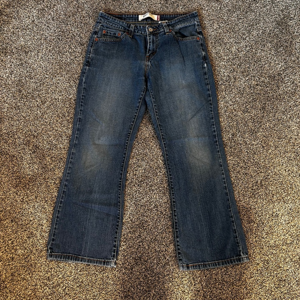 Levi's 515 women's vintage‎ Bootcut Jeans Dark Wash Denim Classic Style Size 8S